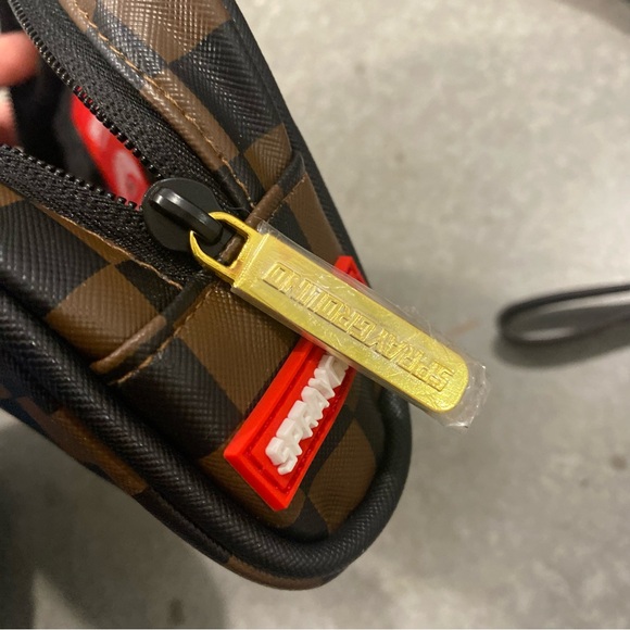 Brown Checkered Sharks in Paris Bags Set by Sprayground - Picture 7 of 12